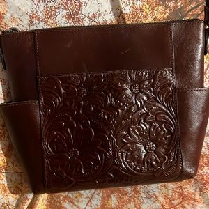 PATRICIA NASH  Aveley tooled floral leather vintage crossbody purse
